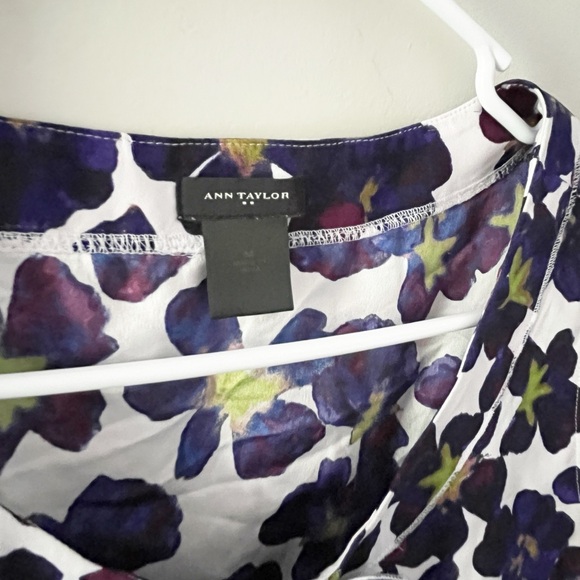 GUC ANN TAYLOR Floral Sleeveless Top With Bow Size M - Reduced Price ! - Picture 4 of 7